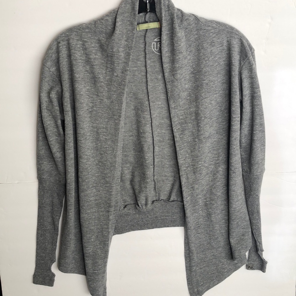 Alternative Earth Gray Lightweight Open Front Cardigan Sweater Size S